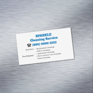 Carte De Visite Magnétique Service de nettoyage