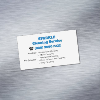 Carte De Visite Magnétique Service de nettoyage