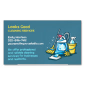Carte De Visite Magnétique Service de nettoyage (devant)