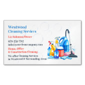 Carte De Visite Magnétique Service de nettoyage (devant)