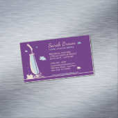 Carte De Visite Magnétique Service De Nettoyage De Maison Pour Fille Violette (In Situ)