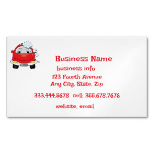 Carte De Visite Magnétique Service de nettoyage de véhicules détaillants mobi
