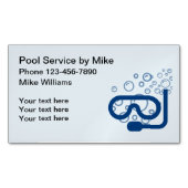 Carte De Visite Magnétique Service De Piscine Simple (devant)