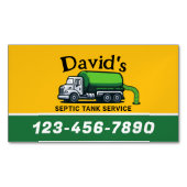 Carte De Visite Magnétique Service de pompage des réservoirs septiques Profes (devant)