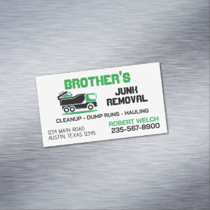 Carte De Visite Magnétique Service de retrait des déchets