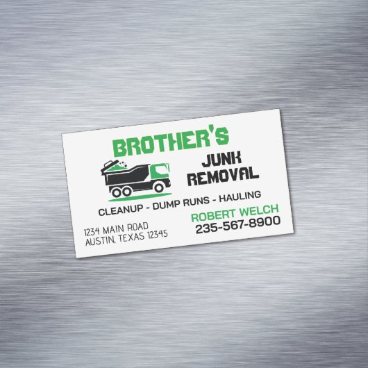 Carte De Visite Magnétique Service de retrait des déchets (In Situ)