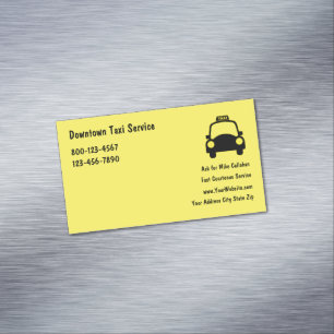 Carte De Visite Magnétique Service de taxi