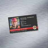 Carte De Visite Magnétique Service des incendies Logo Customisé Pompier Photo (In Situ)