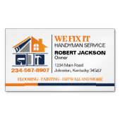 Carte De Visite Magnétique Service Handyman (devant)