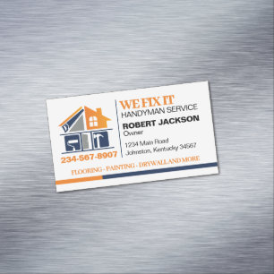 Carte De Visite Magnétique Service Handyman