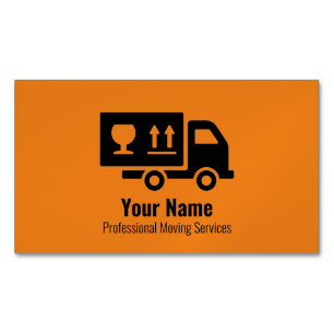 Carte De Visite Magnétique Service mobile personnalisable camion orange