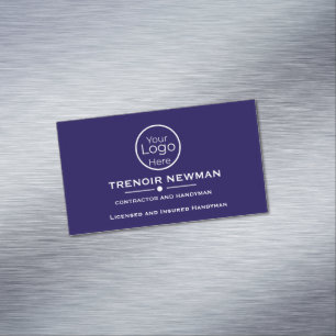 Carte De Visite Magnétique Services de bricolage professionnels Bold Navy Blu