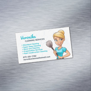Carte De Visite Magnétique Services de nettoyage à domicile