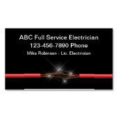 Carte De Visite Magnétique Services électriques Électricien (devant)