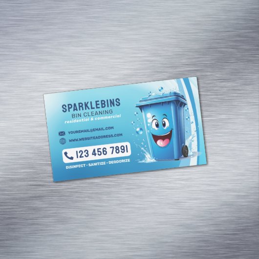 Carte De Visite Magnétique Services professionnels de nettoyage de casiers (In Situ)