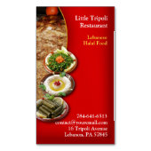 Carte De Visite Magnétique Shawarma Moyen-Orient (devant Vertical)