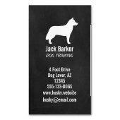 Carte De Visite Magnétique Sibérie Husky Chien Silhouette Chalkboard Style (devant Vertical)