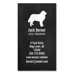 Carte De Visite Magnétique Silhouette de Chien de Montagne Bernese