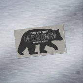 Carte De Visite Magnétique Silhouette de l'Ours noir Pays Terrain de camping  (In Situ)