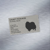 Carte De Visite Magnétique Silhouette de Poméranie Noire (In Situ)