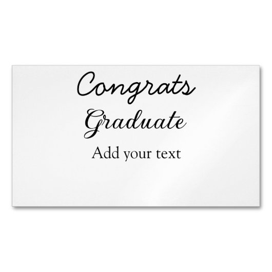 Carte De Visite Magnétique Simple congratulation graduation add your (devant)
