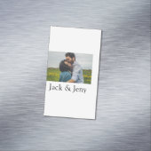 Carte De Visite Magnétique Simple couleur minimale ajouter nom photo texte cu (In Situ)