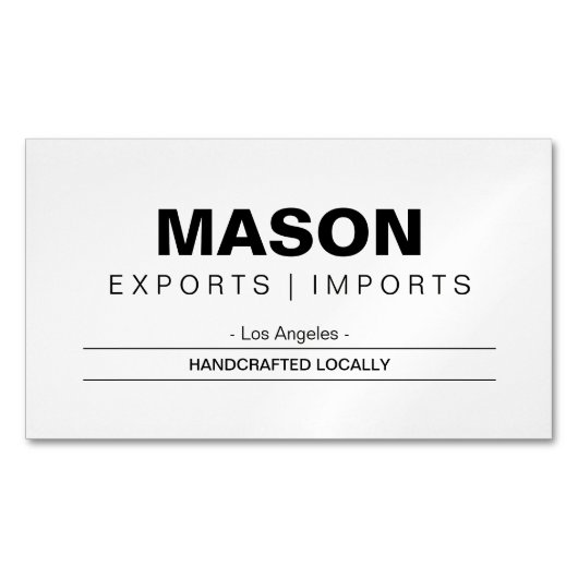 Carte De Visite Magnétique Simple | Crème (devant)