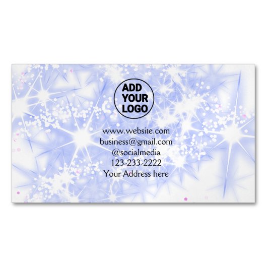 Carte De Visite Magnétique simple et minimal ajoutez votre logo/votre design  (devant)