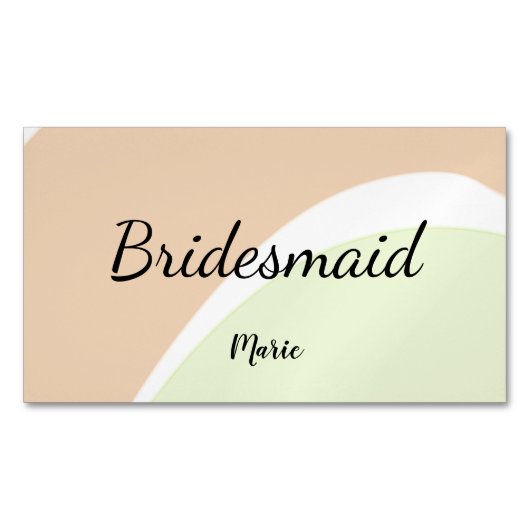 Carte De Visite Magnétique SIMPLE MINIMAL ajouter votre nom bridesmaid C pers (devant)