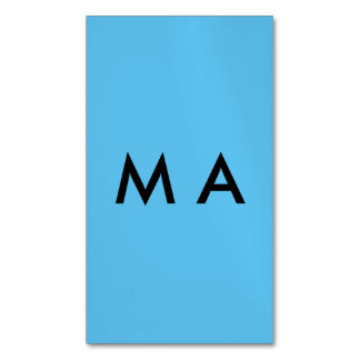 Carte De Visite Magnétique Simple monogramme ajouter votre nom lettre man min