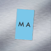 Carte De Visite Magnétique Simple monogramme ajouter votre nom lettre man min (In Situ)
