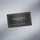 Carte De Visite Magnétique Simple professionnel Black Metallic moderne look (In Situ)