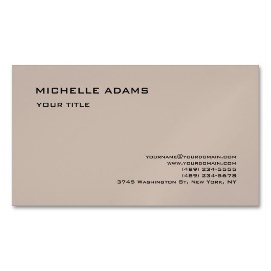 Carte De Visite Magnétique Simple Professionnel Moderne (devant)