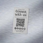Carte De Visite Magnétique Site de médias sociaux professionnels Modern Grey (In Situ)