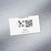 Carte De Visite Magnétique Site web d'entreprise simple code à barres QR code (In Situ)