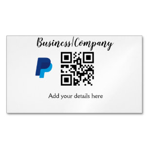 Carte De Visite Magnétique Site web simple de société commerciale code-barres