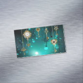 Carte De Visite Magnétique Skeleton Keys on Green Background (In Situ)