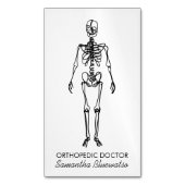 Carte De Visite Magnétique Skeleton orthopédique docteur sculpter os simple (devant Vertical)