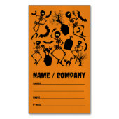 Carte De Visite Magnétique Skeletons d'Halloween Macabre Dance (devant Vertical)