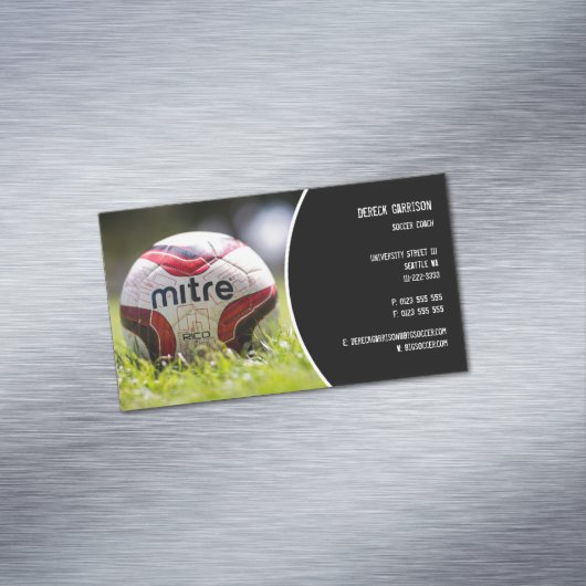 Carte De Visite Magnétique Soccer | Football Sports Coach (In Situ)