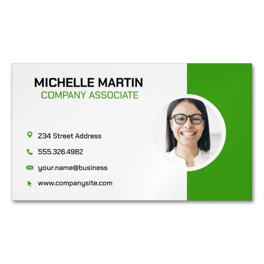Carte De Visite Magnétique Société | Modèle professionnel d'entreprise (devant)
