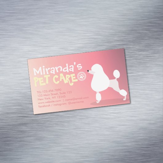 Carte De Visite Magnétique Soin des animaux de compagnie Grooming assis adora (In Situ)