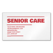 Carte De Visite Magnétique Soins aux aînés (devant)