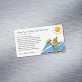 Carte De Visite Magnétique Solar Panel Cleaning Services Mascot Cartoon (In Situ)