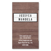 Carte De Visite Magnétique Solide sur bois de brume (devant Vertical)