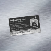 Carte De Visite Magnétique Spa de bain en argent de Dog Grooming Salon (In Situ)