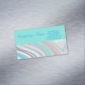 Carte De Visite Magnétique SPA de salon abstrait turquoise à la menthe (In Situ)