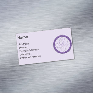 Carte De Visite Magnétique Spirituel violet amérindien Dream Catcher