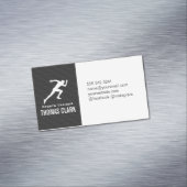 Carte De Visite Magnétique Sprinter | Entraîneur sportif (motif carbone) (In Situ)