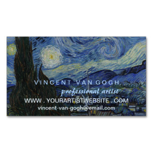 Carte De Visite Magnétique Starry Night Vincent van Gogh Artiste